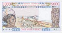 Gallery image for West African States p108Ab: 5000 Francs